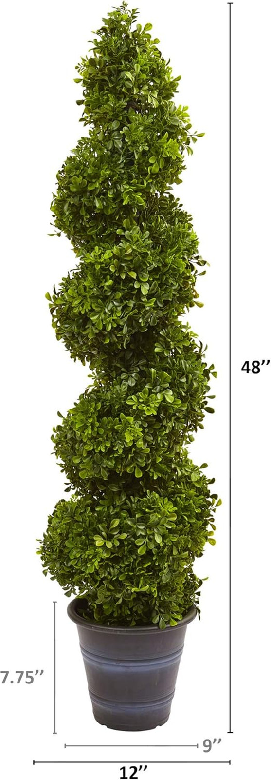 4ft Green Topiary with Planter for Indoor/Outdoor Decor