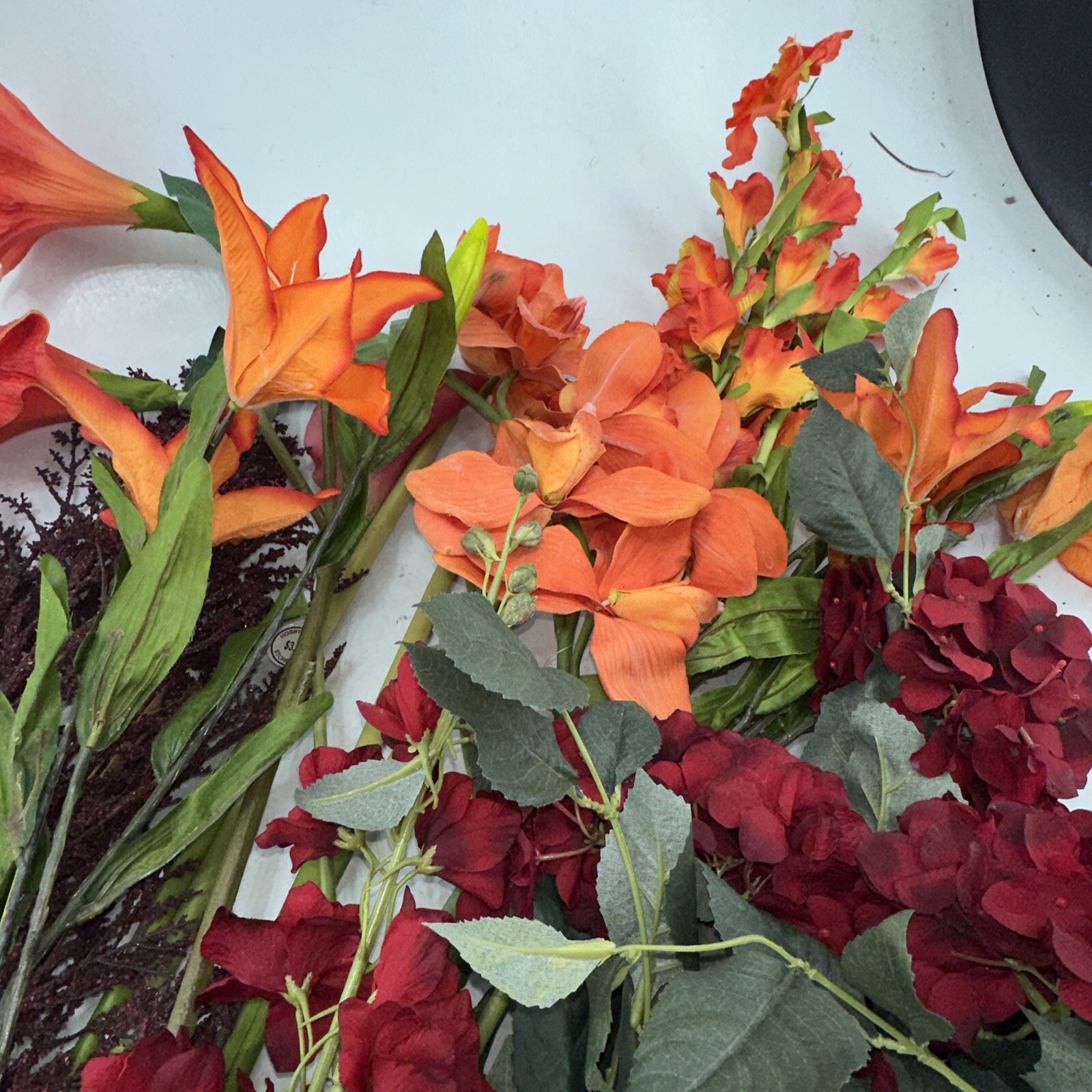Artificial Flowers Mixed Lot Foliage Leaves Flowers Decor Wedding Party Holiday