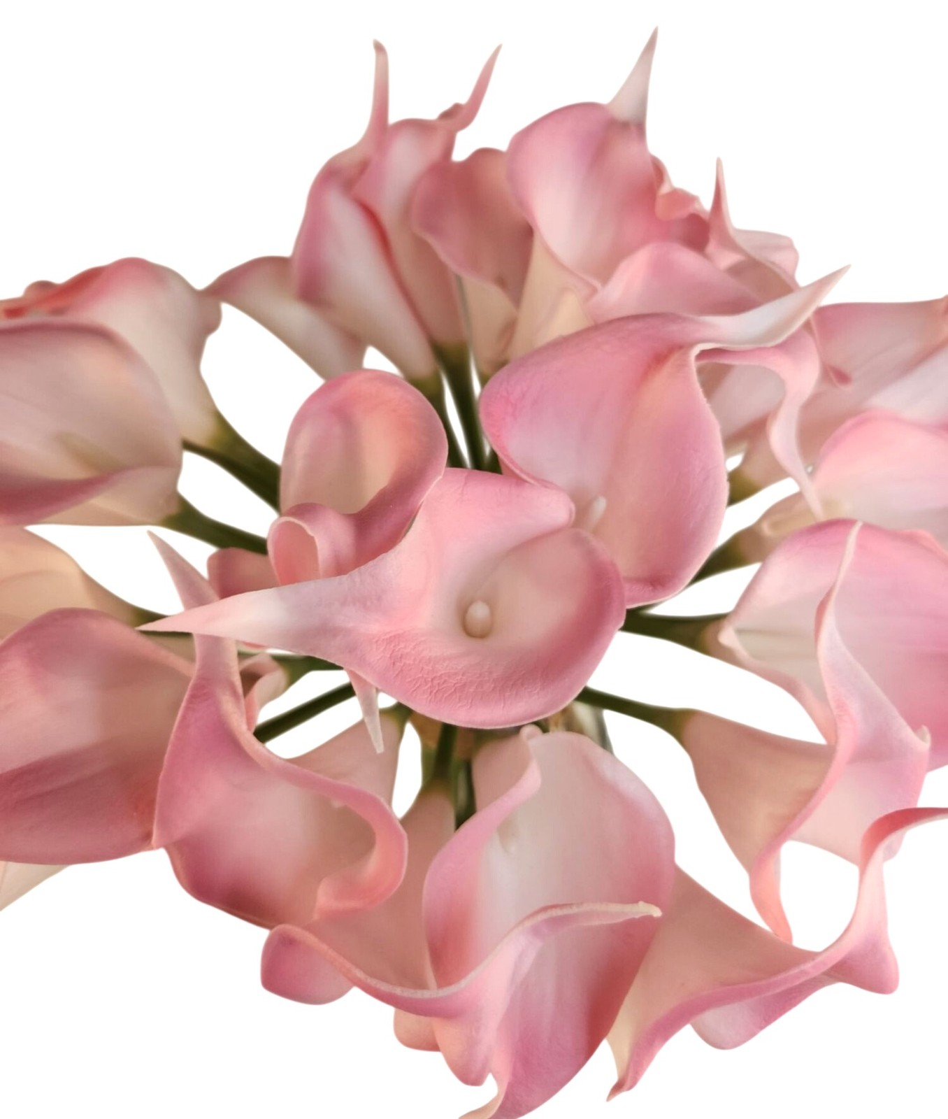 Blush Pink Faux Calla Lily Stems 15 Inch Wedding Artificial Flowers Spring Event