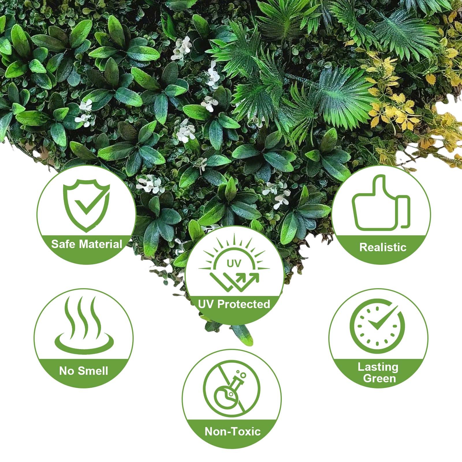 6/12/18pcs Artificial Boxwood Wall Hedge Mat Plant Panels Grass Fence In/Outdoor
