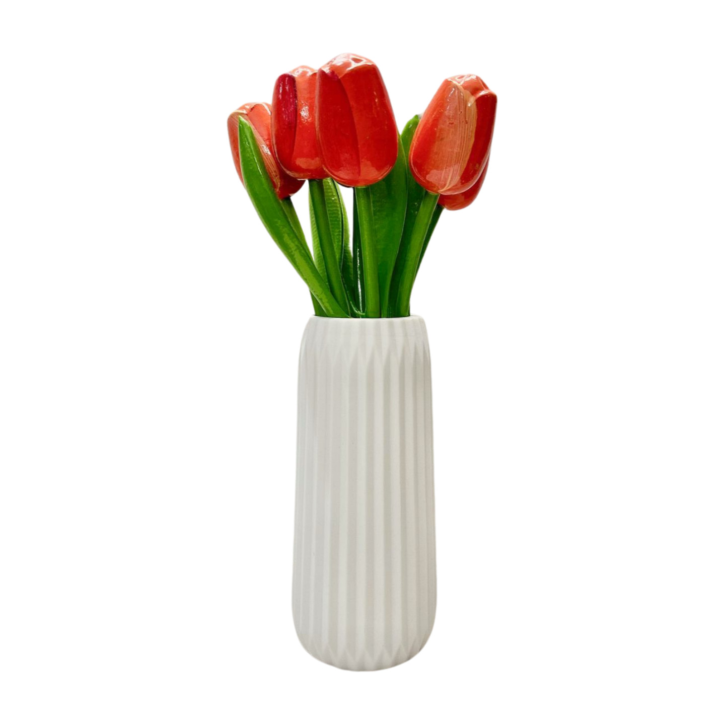 Wooden Dutch Tulips, Colorful Floral Tulip Wood Decor, Aprox. 13” L