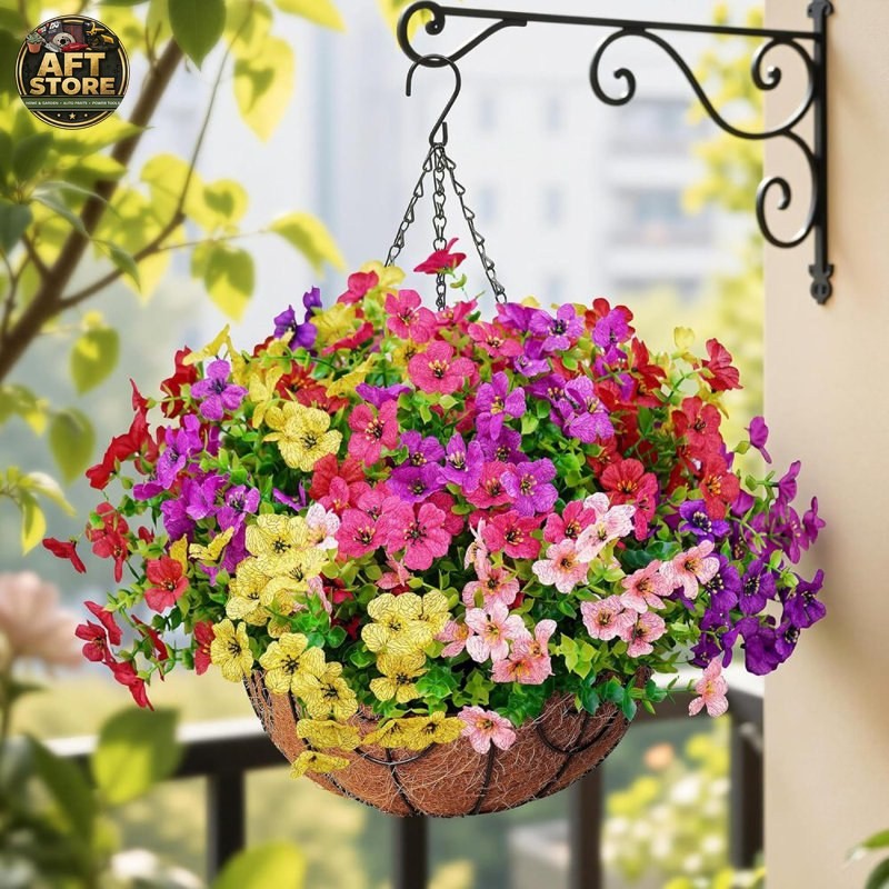 Primrue 24 Bundles Artificial Flowers for Outdoor Decoration