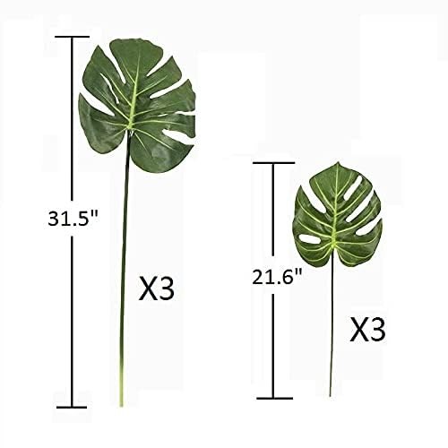 Artificial Monstera Leaves Real Touch Monstera Deliciosa Plant Leaf Stems Fau…