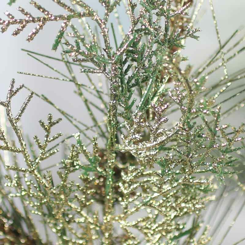 Factory Direct Craft Group of 4 Artificial Gold Glitter Covered Artificial
