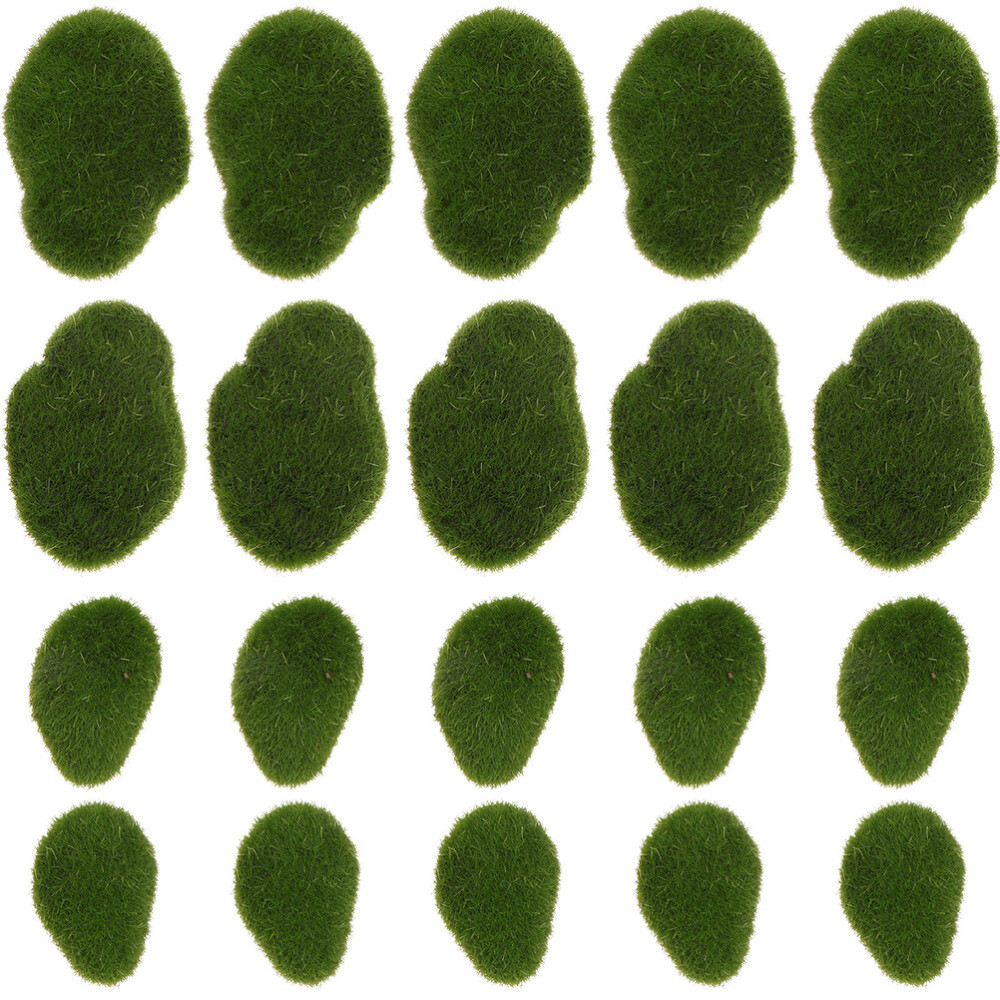 24 Pcs Moss Planter Artificial Stone Foam Stones Micro Landscape Decoration