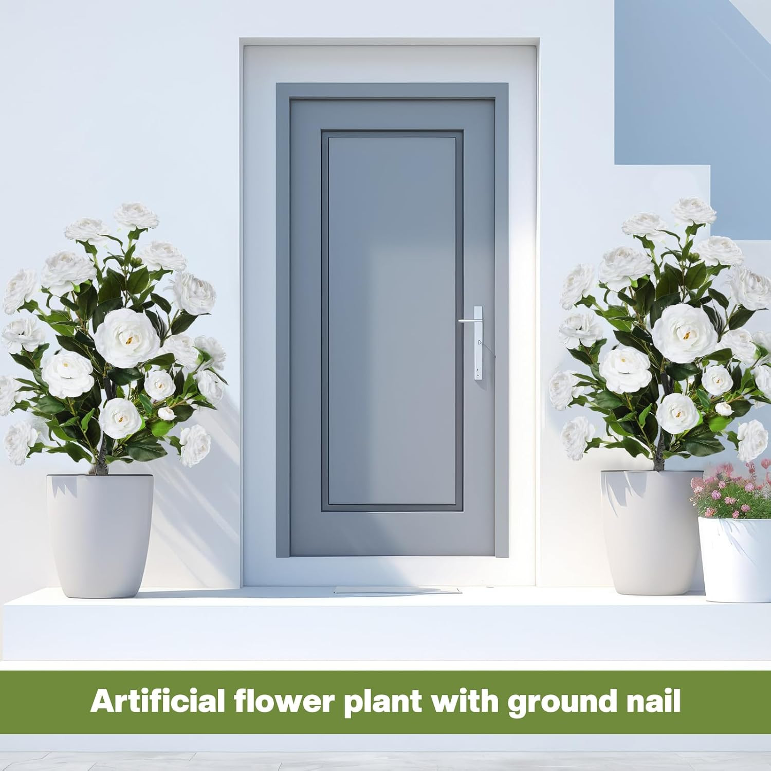 3FT Faux Camellia Plants – 2 Pack UV Resistant Indoor/Outdoor Decor