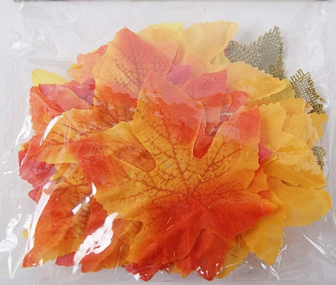 Leaves Orange Color Variety Decorative Scatter for Centerpieces, Autumn Decor, a