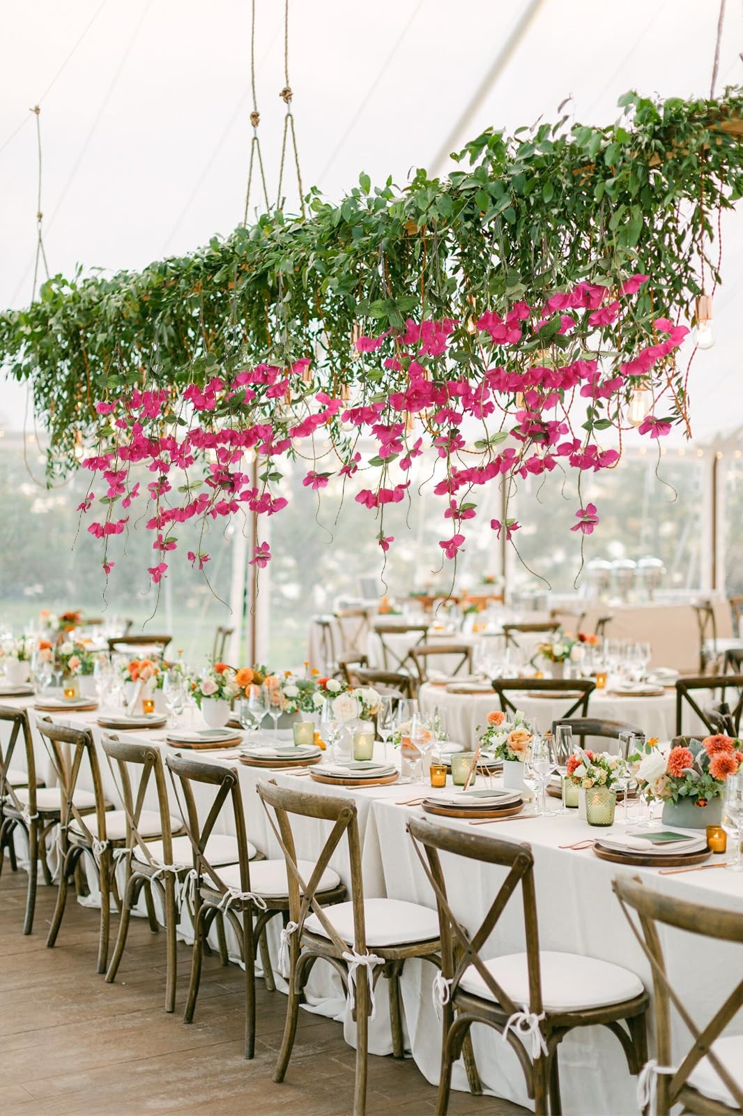 5.58FT 5PCS Bougainvillea Artificial Flowers Vines Faux Silk Hanging Bougainv…