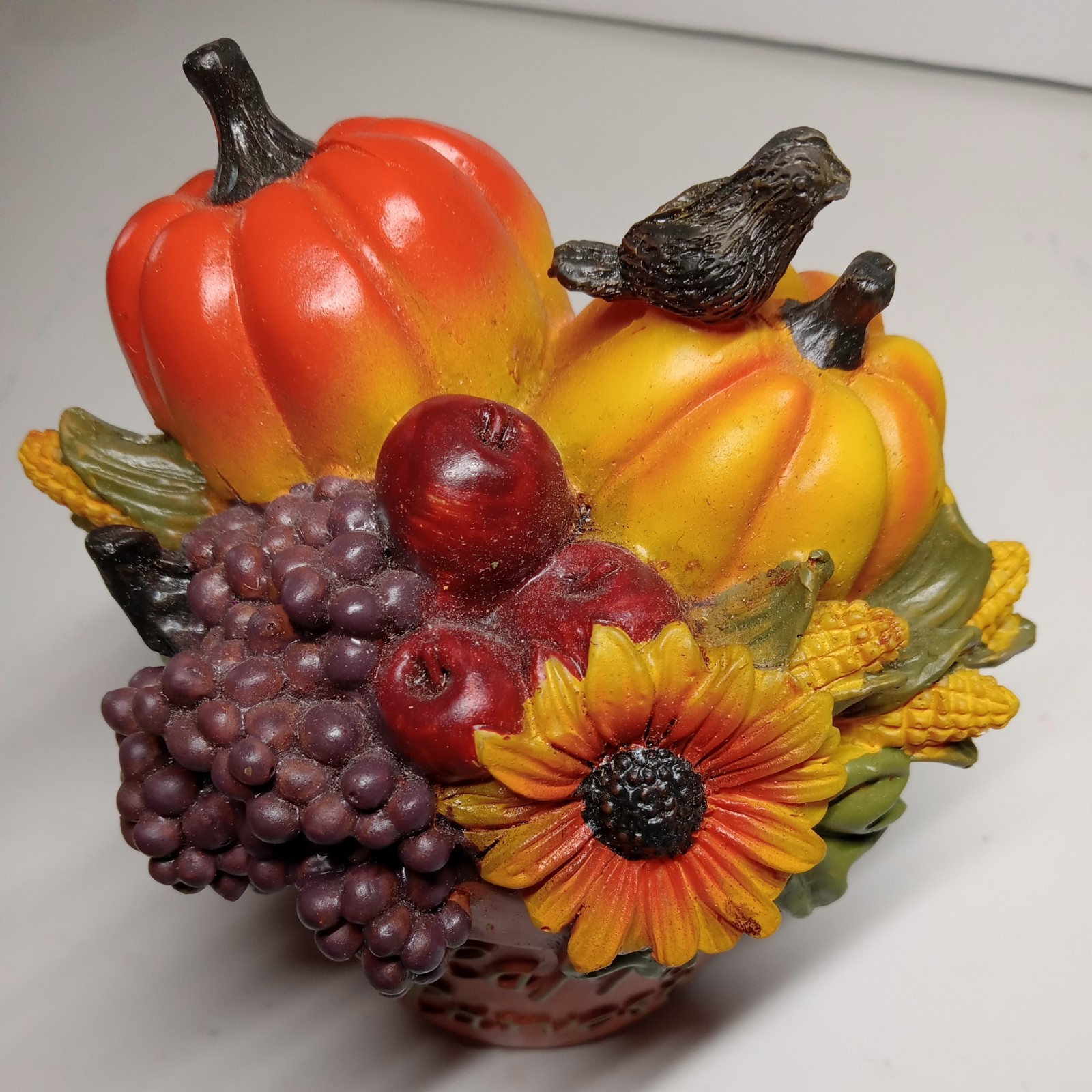 TABLE DECOR MINI POT DECOR TOP FRUIT PUMPKIN SUN FLOWERS TABLE DECOR RESIN
