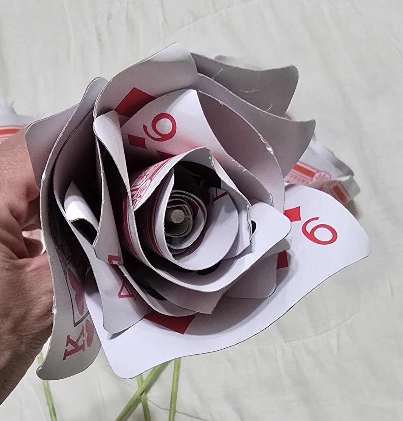 5 Glossy Flower Bouquet Playing Card Floral Arrangement Las Vegas Casino Roses