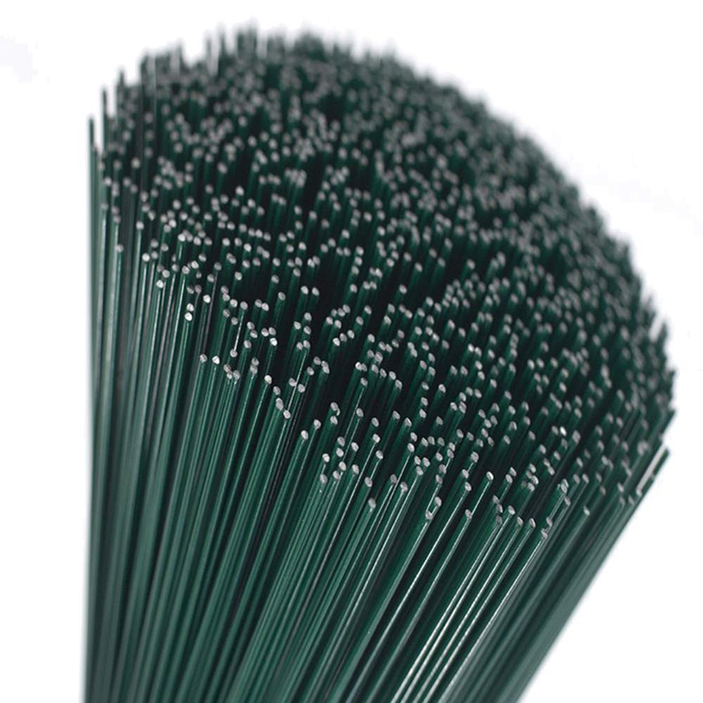 200 PCS Dark Green Floral Stem Wire – 16″ for Flower Arrangements & DIY Crafts