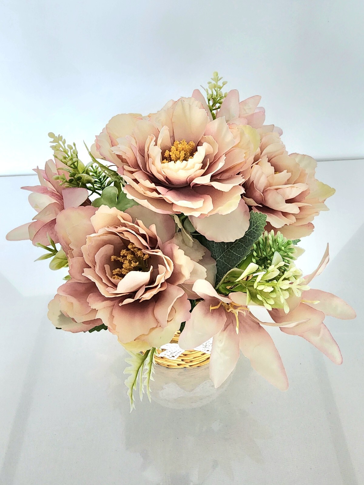Artificial faux potted flowers plants home kitchen wedding office decorations