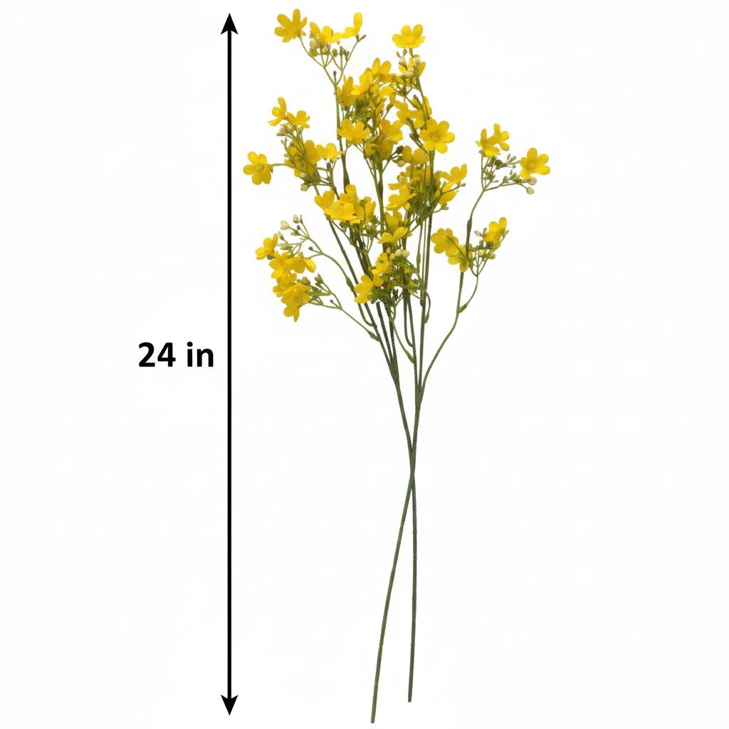 Buttercup Yellow Dogwood Stems Faux Wax Flower Yellow Floral Spring Decor 24 Inc