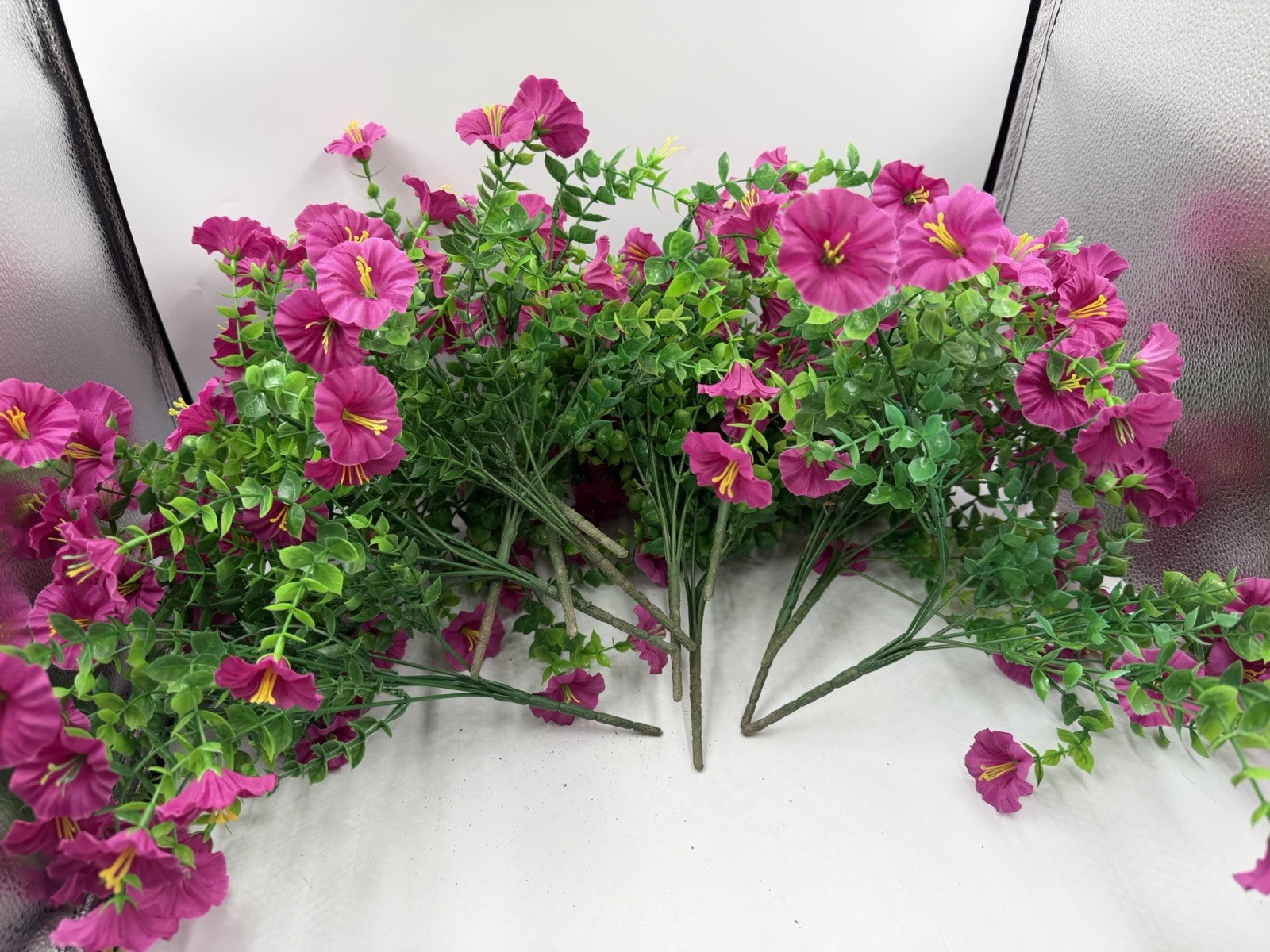 12 Pcs Artificial Hanging Calibrachoa (Million Bells) Pink Floral Arrangement