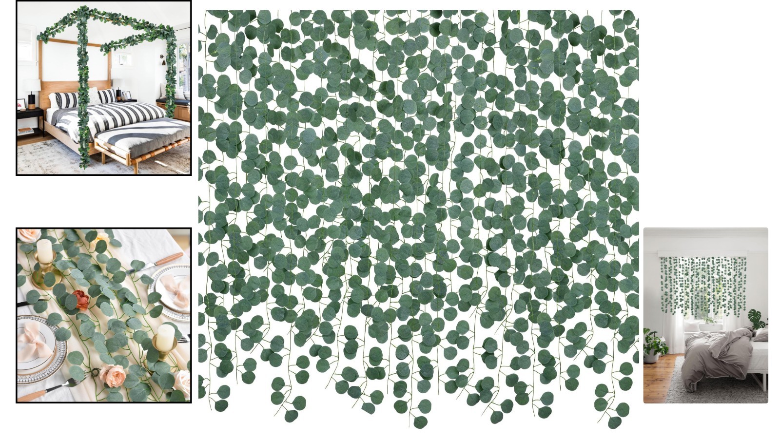 Artificial Eucalyptus Garland 86 Feet for Home Office Wedding Decor