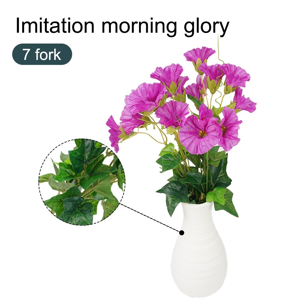 Artificial Morning Glory Simulation Home Silk cloth Vibrantly 35cm Decor