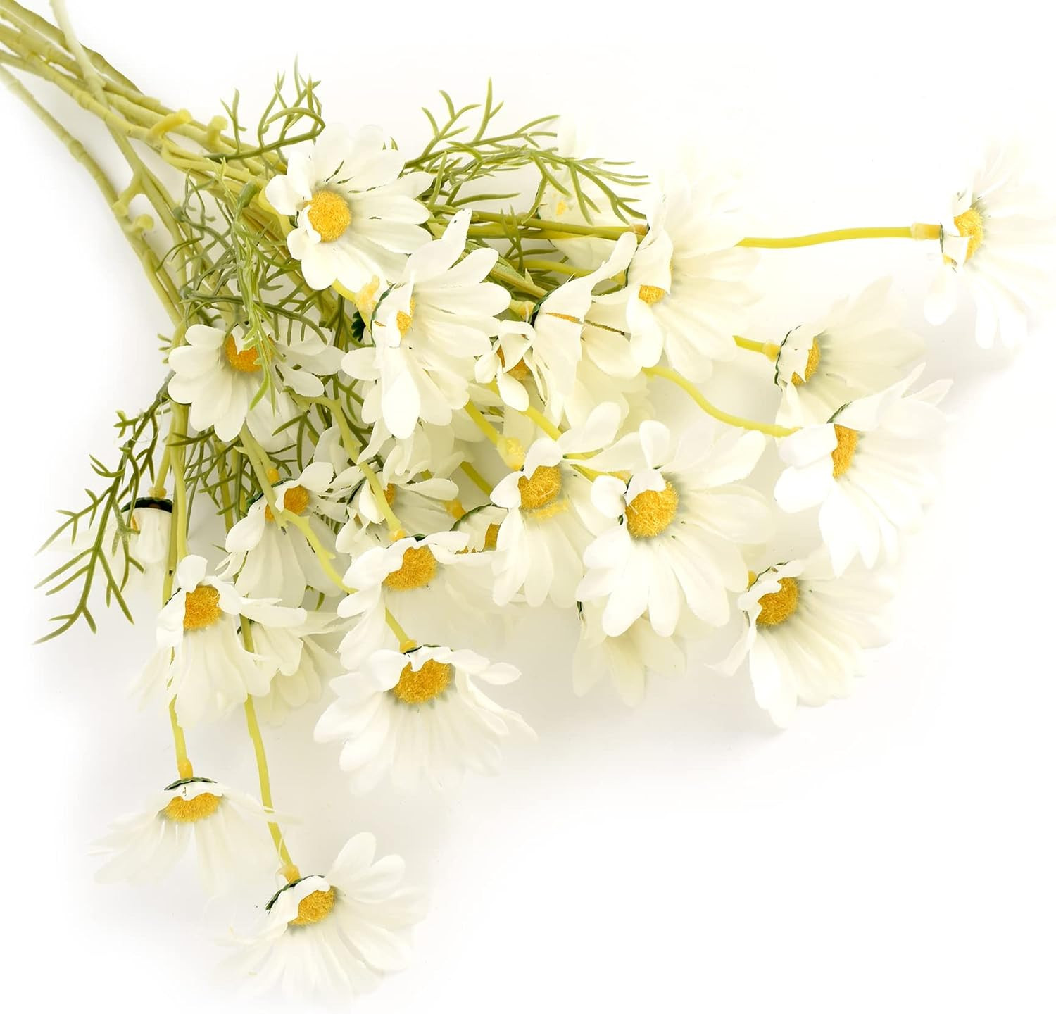 Artificial Daisy Flowers 6 Bundles 21” Faux Silk Daisy Flowers with Stems for Ho