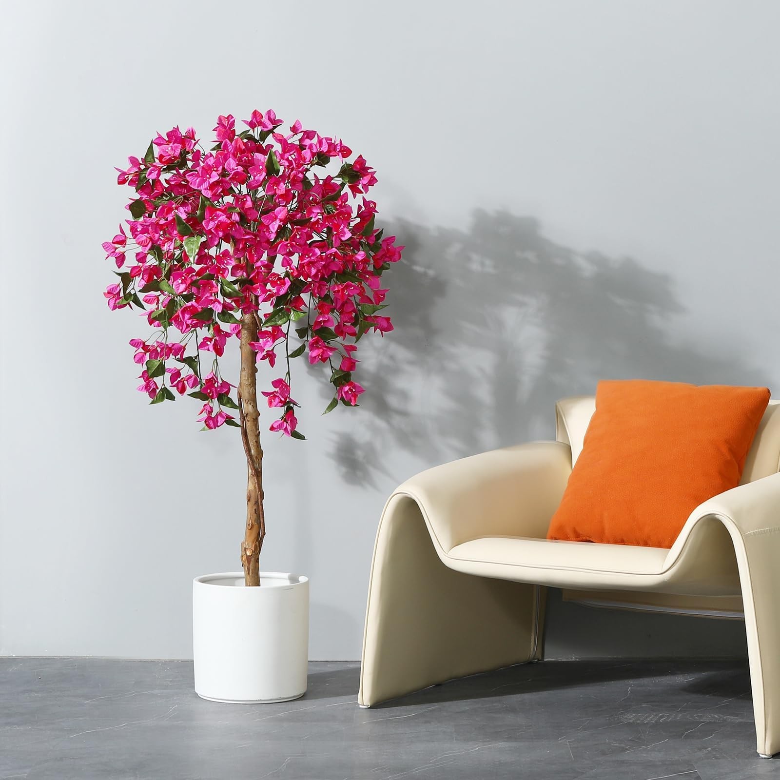 4FT Artificial Tree Tall Potted Fake Bougainvillea Trees for Outdoor Indoor O…