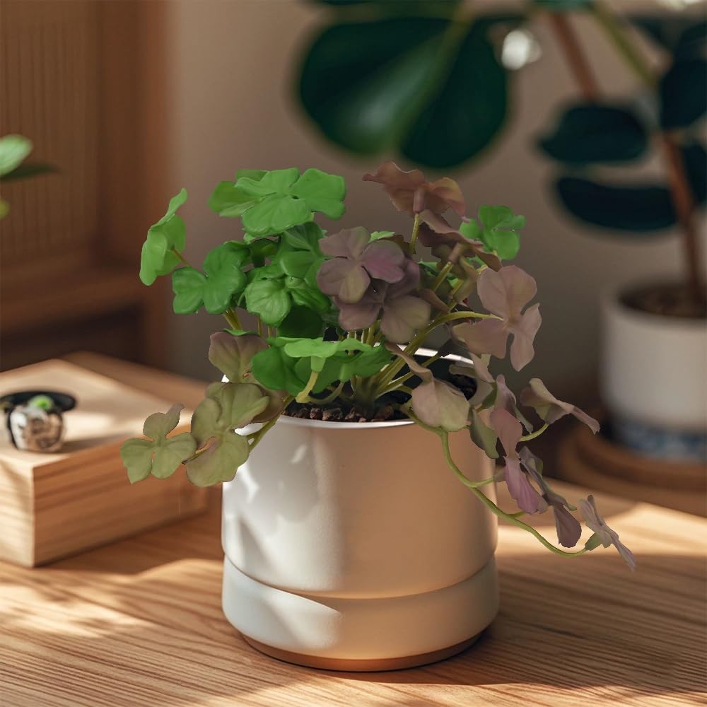 Artificial Plants Clover Short Fake Green Plant For Window Stairway Garden Door