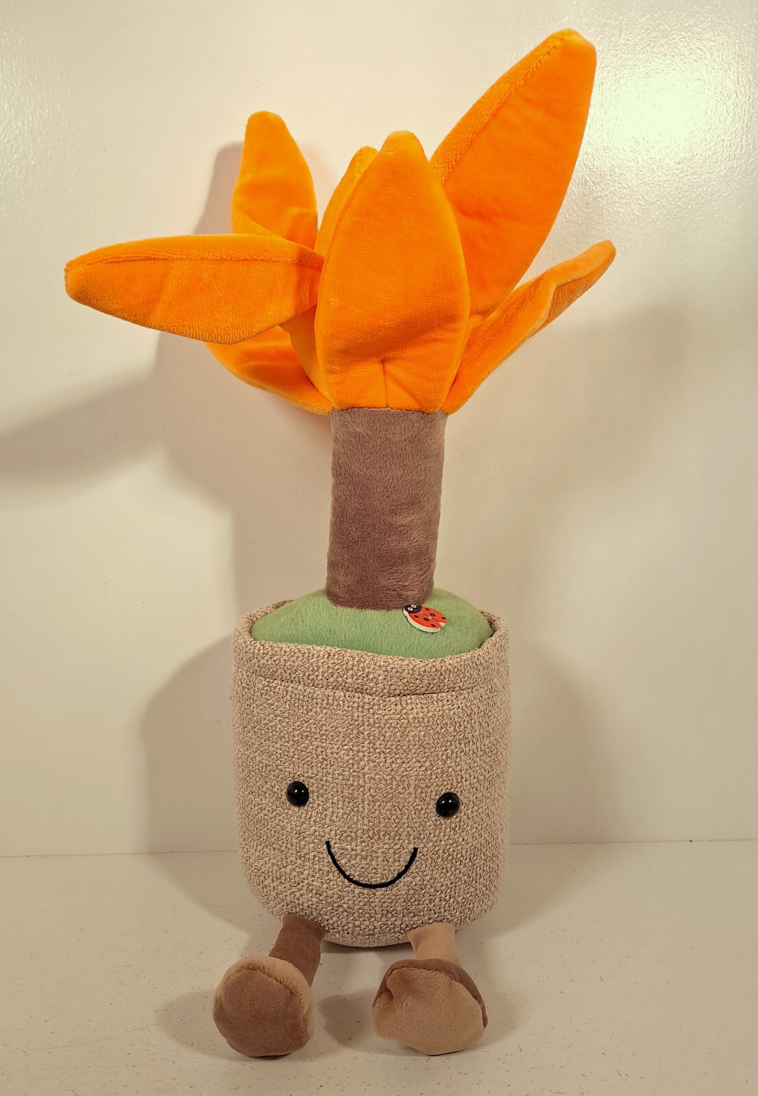 Orang Plush Flower Pot Succulent Tree Happy Plant Doll Stuffed Desk Window Decor