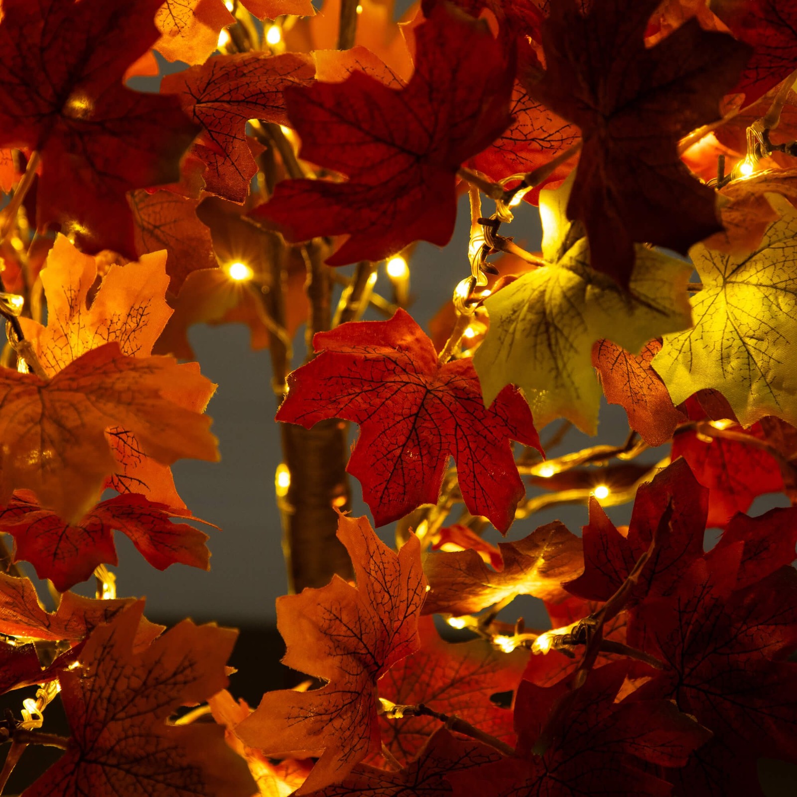 Nearly Natural 5ft Pre-Lit Shades of Autumn Maple Fall Tree w/270 Warm White LED