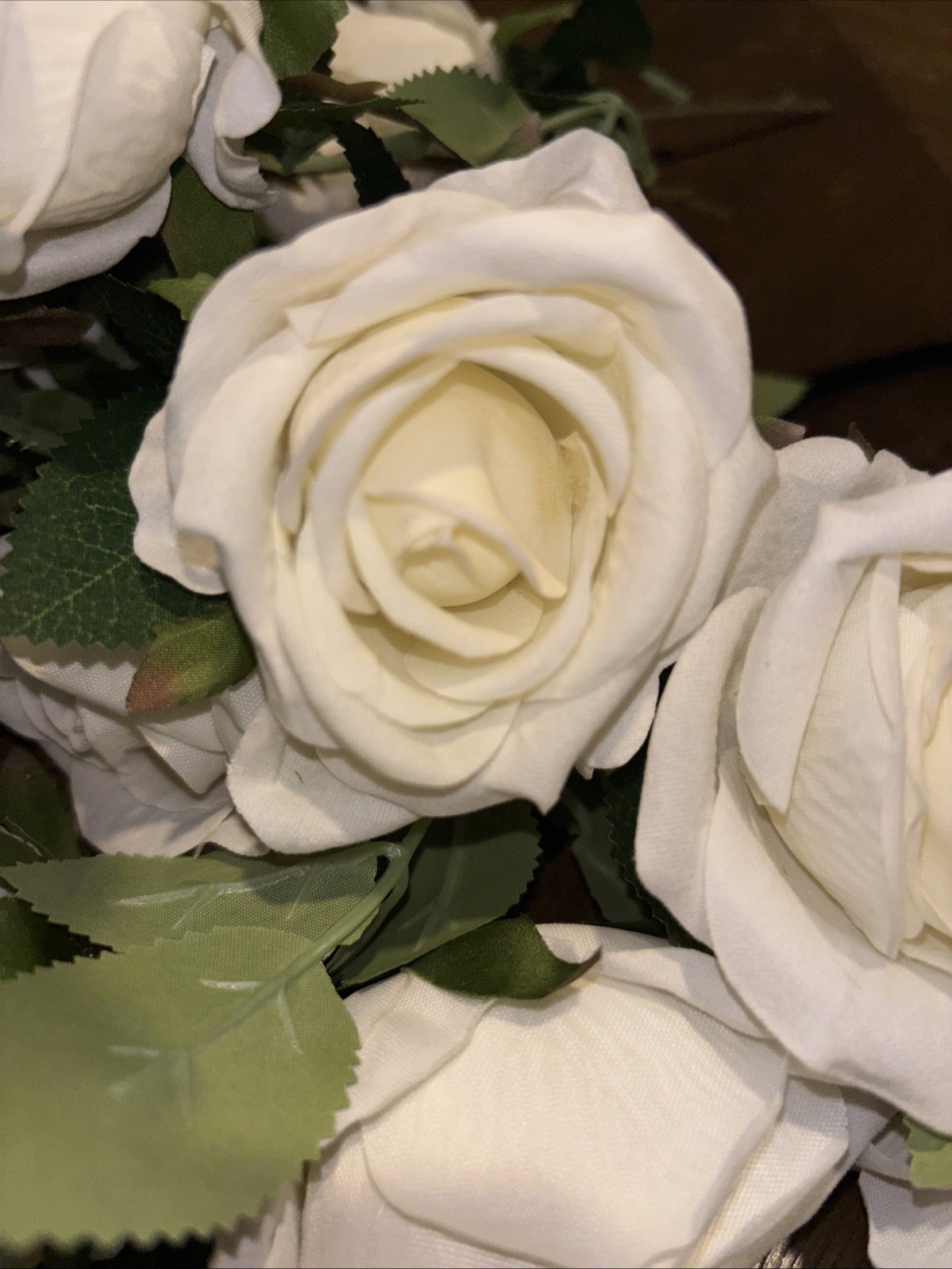 30 Count White Artificial Roses; Pre-cut Stems, Great Deal! Used For a Wedding