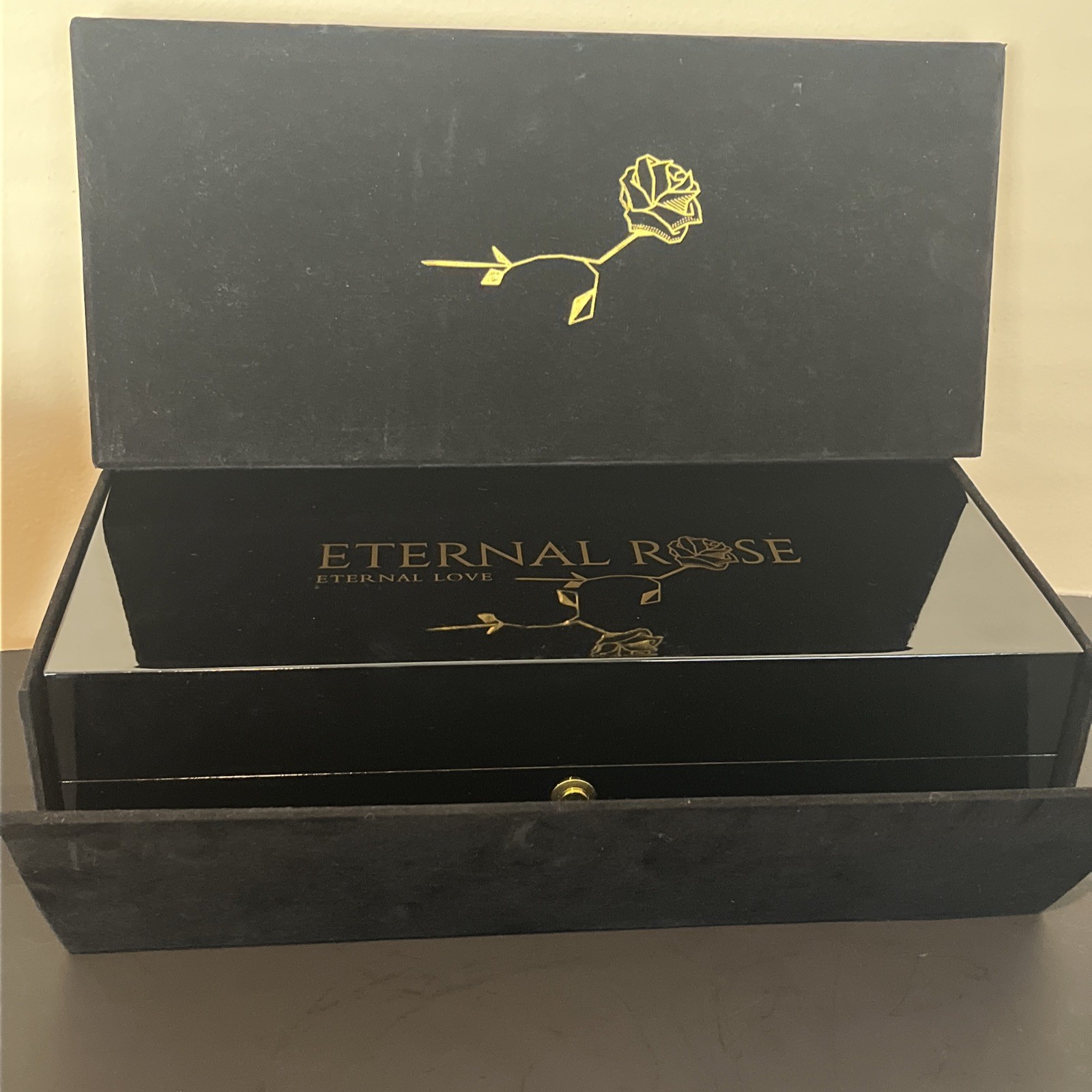 Erternal Rose Eternal Love 24k Gold Dipped Real Rose With Lighted Hard Case 11.5