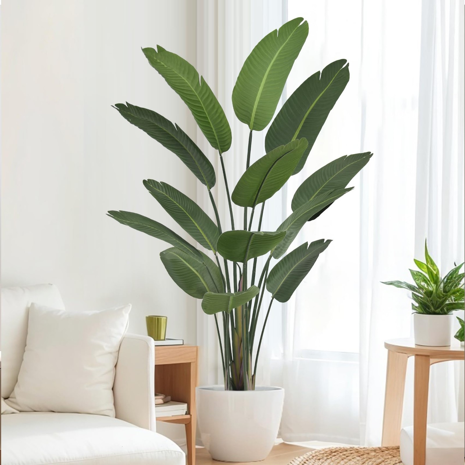 6FT Artificial Bird of Paradise Plant (72in) Tall Faux Tree with Realistic 13…
