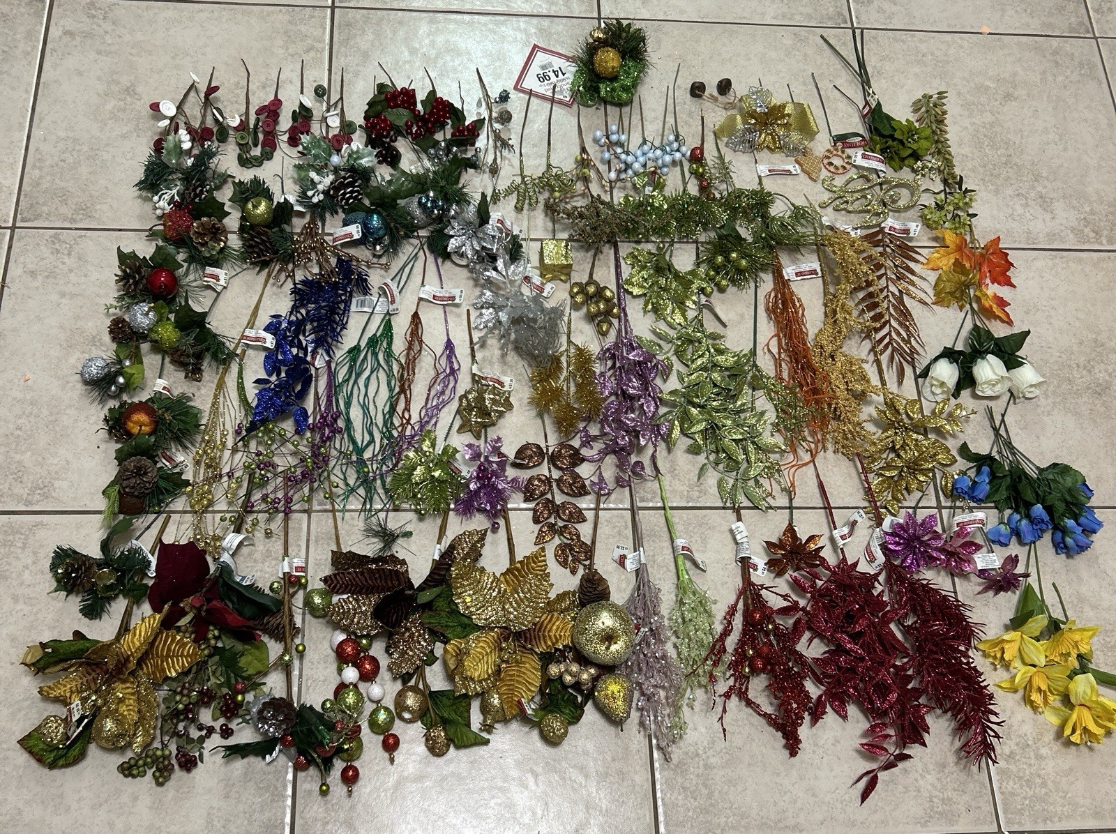 Artificial Stems And Blooms For Crafting/diy