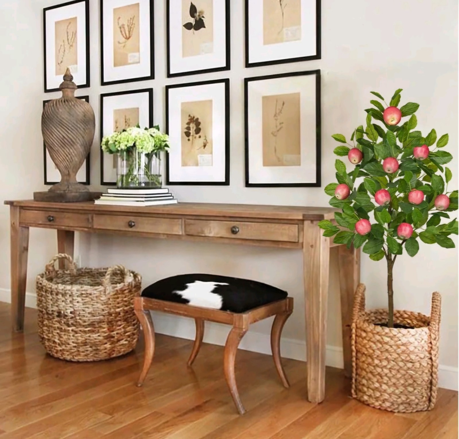 Artificial Apple Tree 3ft Fake Fruits Plant in Pot Large Floor Decor for Home…