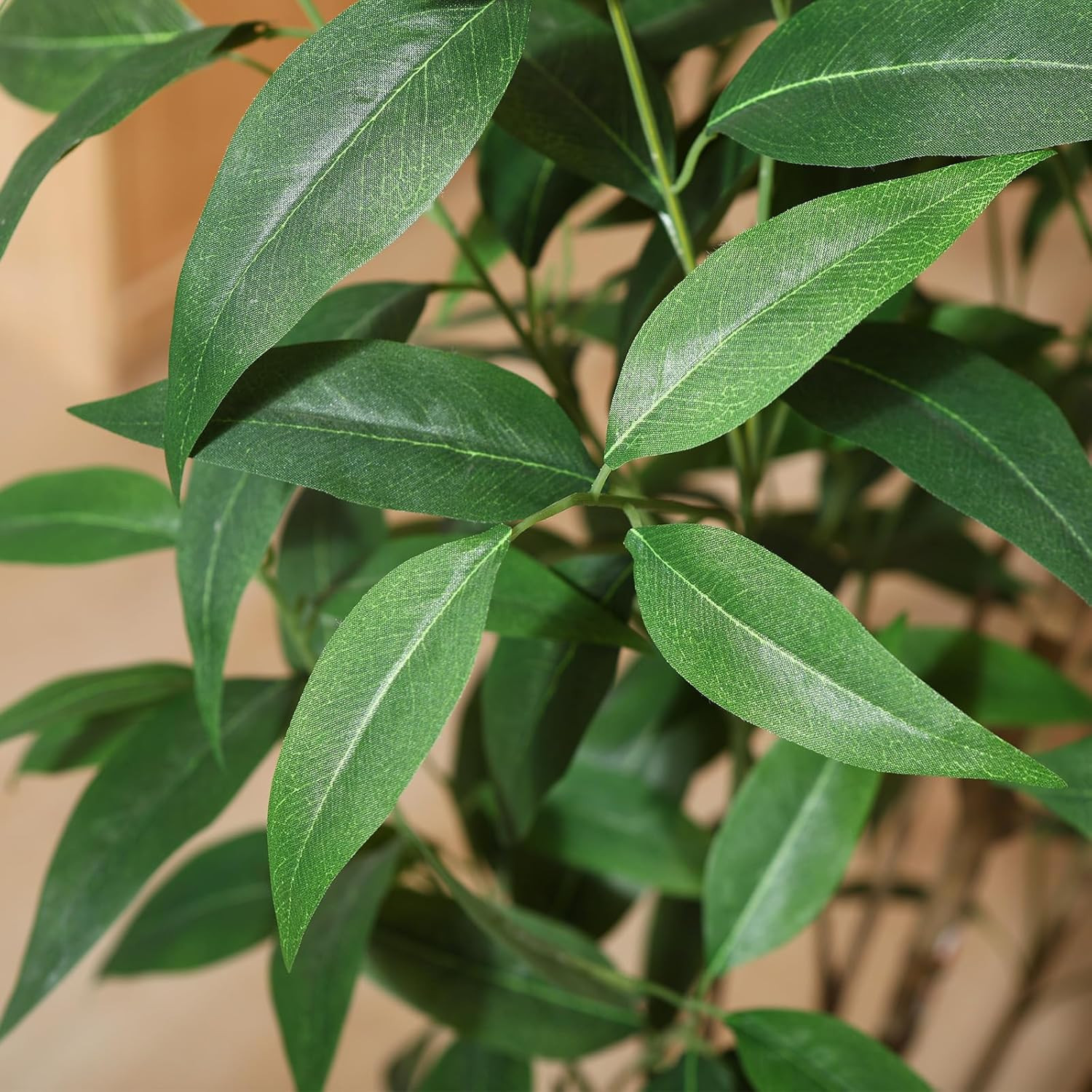 5Ft UV Resistant Artificial Eucalyptus Tree with White Planter for Indoor/Outdoo