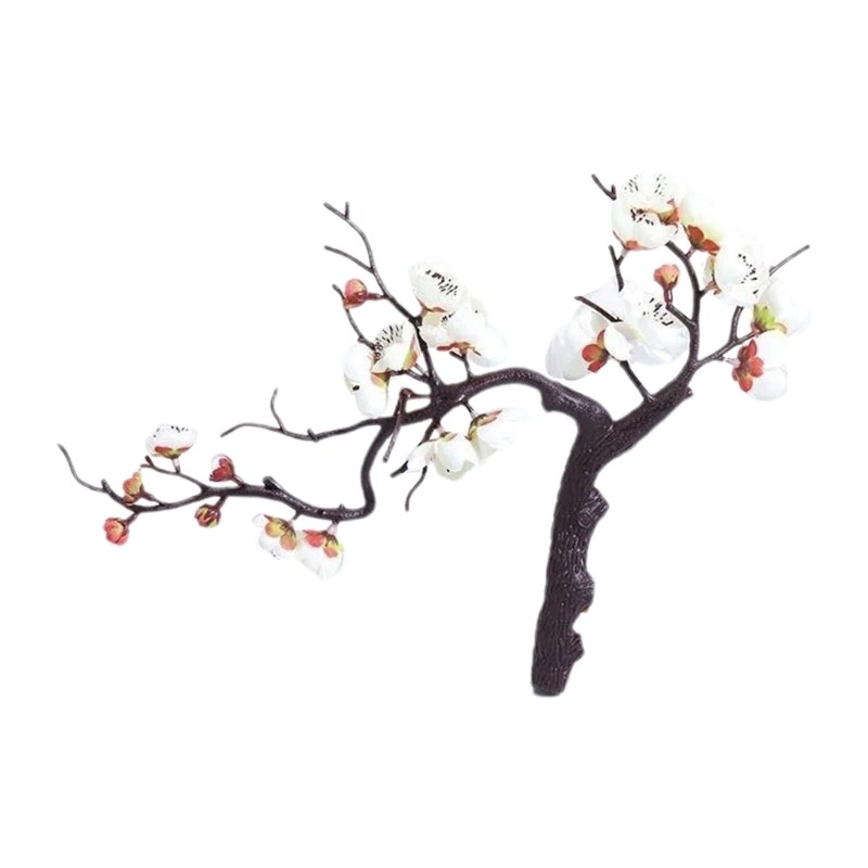 Chinese Artificial Plum Blossom Bonsai Silk Flowers for New Year Wedding Decor