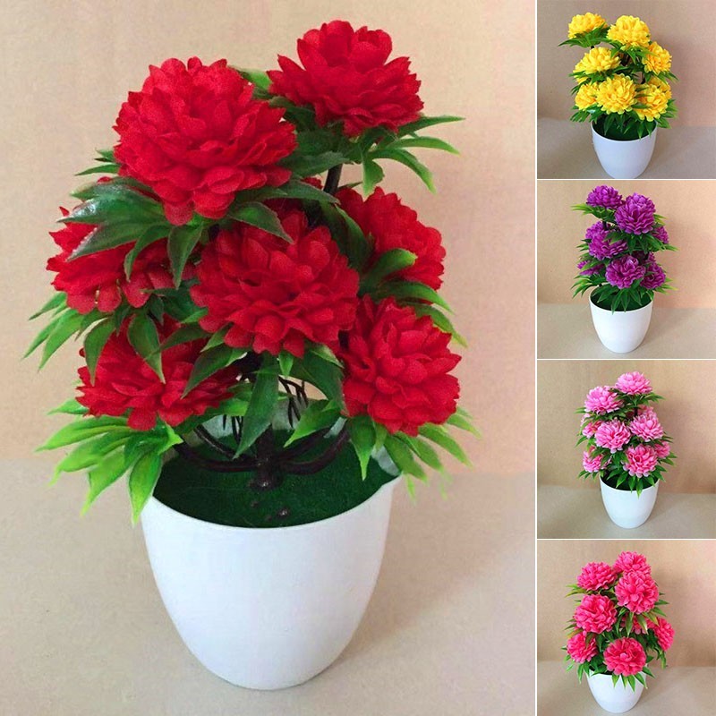 Artificial Bonsai Decor Desk Display Indoor Office Plant Potted Wedding