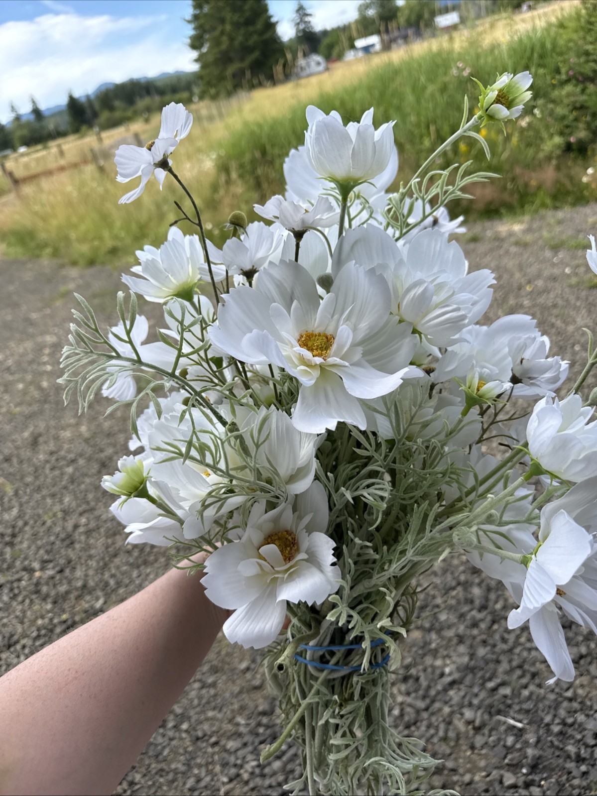 Cosmo Faux Flower Lot Wildflower Wedding Floral White