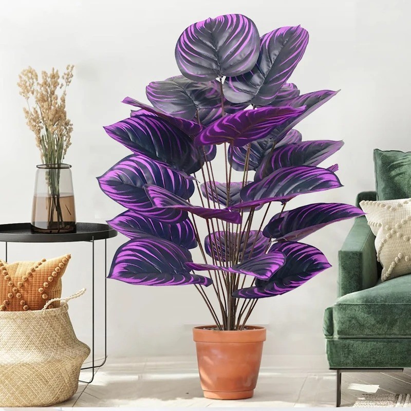 Large Artificial Monstera Plant 57-75cm Fake Palm Tree Real Touch Home Decor USA