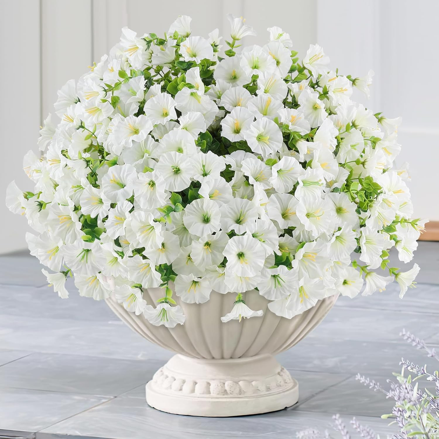 24 Bundles Realistic Fake Flowers for Outdoors, No Fade Faux Silk Flowers & Arti