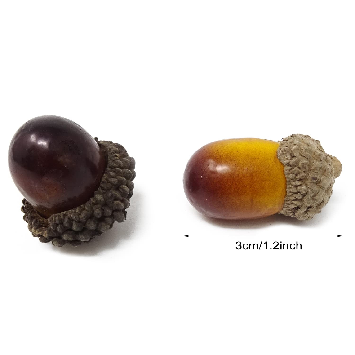 50PCS Lifelike Artificial Acorn Fake Nutty Craft Acorns with Acorn Cap Simula…