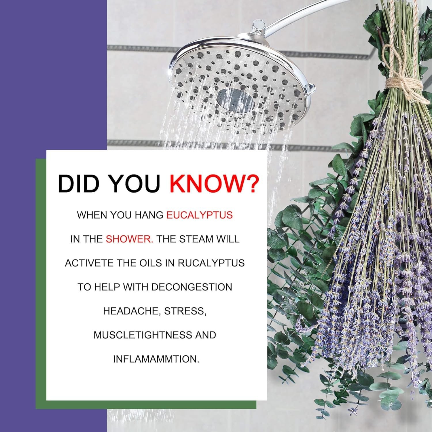 70PCS Preserved Eucalyptus Stems & Dried Lavender Bundles for Shower, 17” Na…