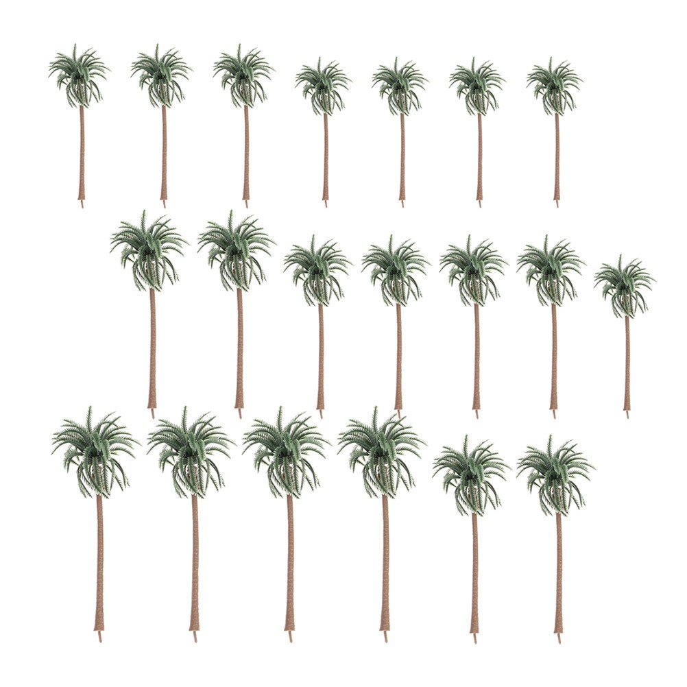 20 Pcs Miniature Coconut Palm Tree Decorative Model Artificial Indoor