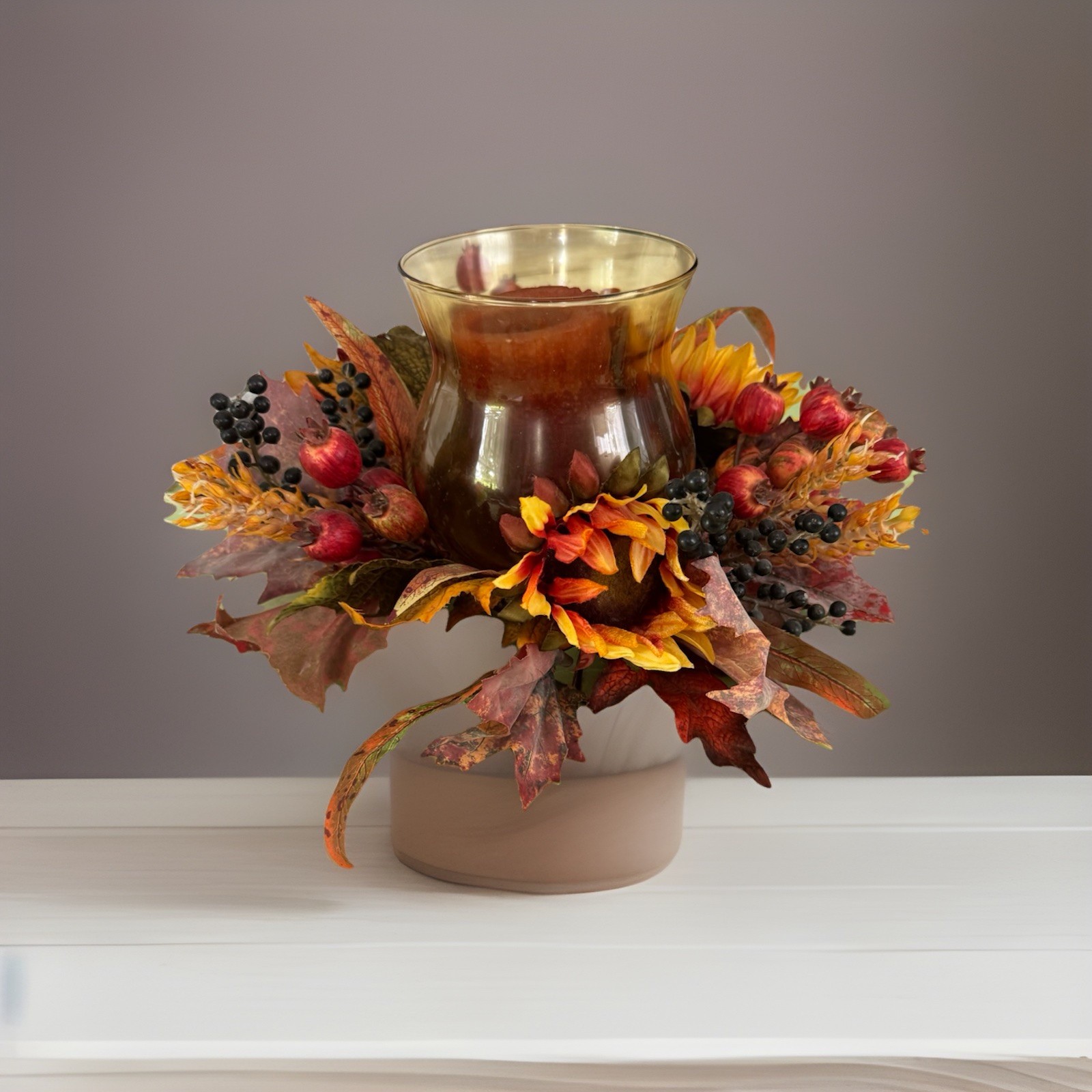 Flower Arrangements Centerpiece With Candle