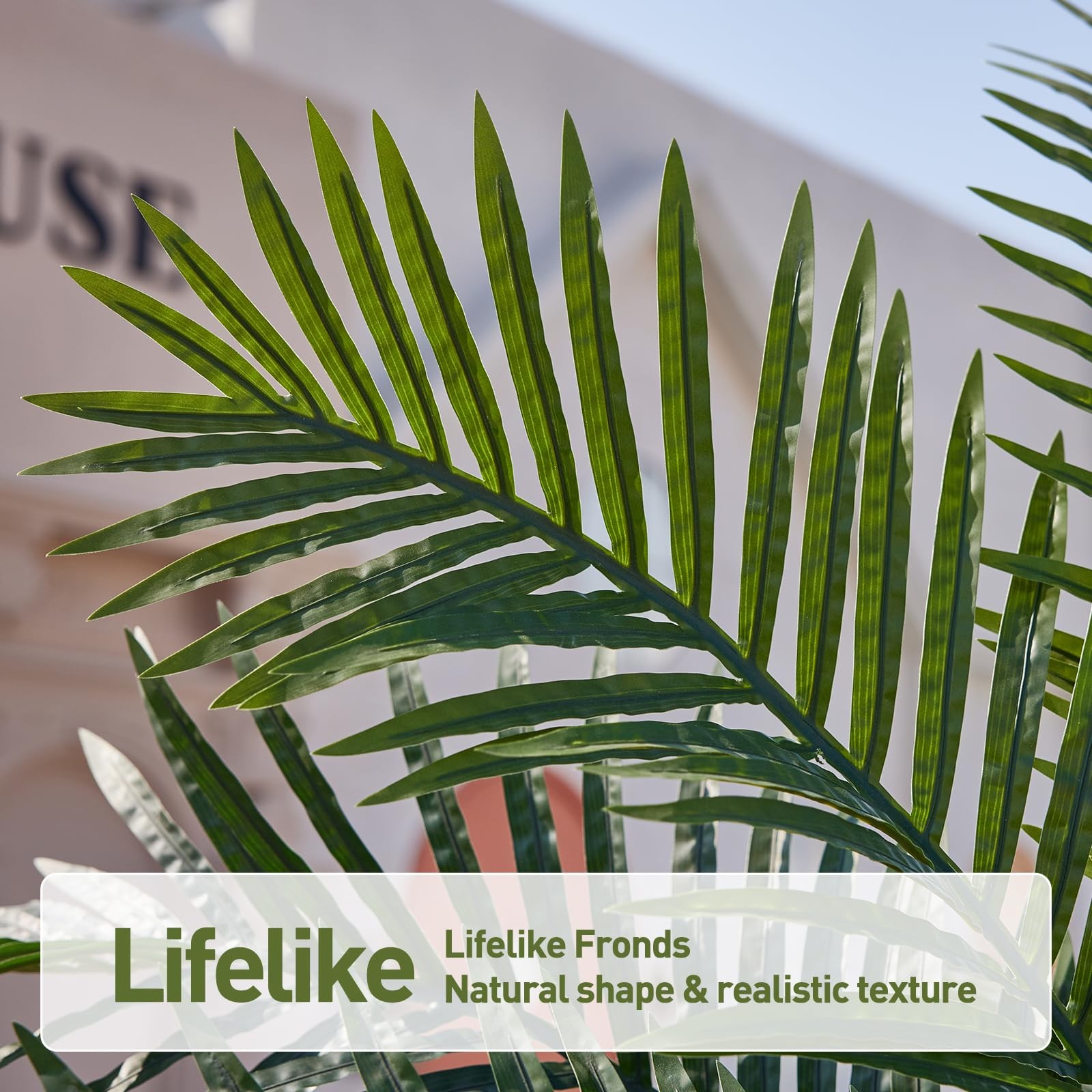 8FT Artificial Palm Tree for Outdoor & Indoor Decor – Tall Large UV Resistant…