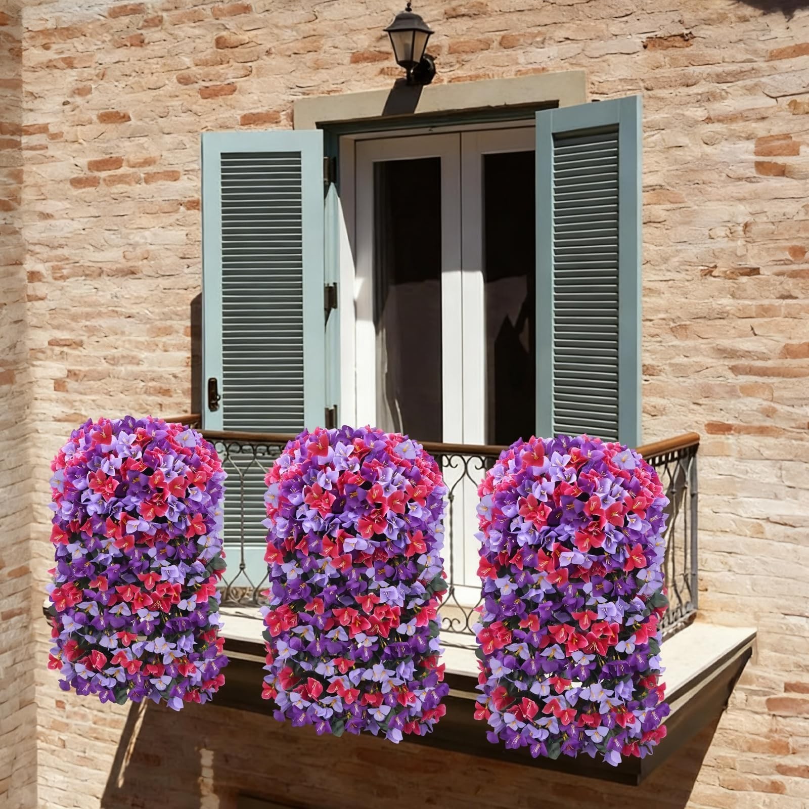 6PCS Artificial Bougainvillea Trailing Vines UV Resistant Hanging Flower Faux…