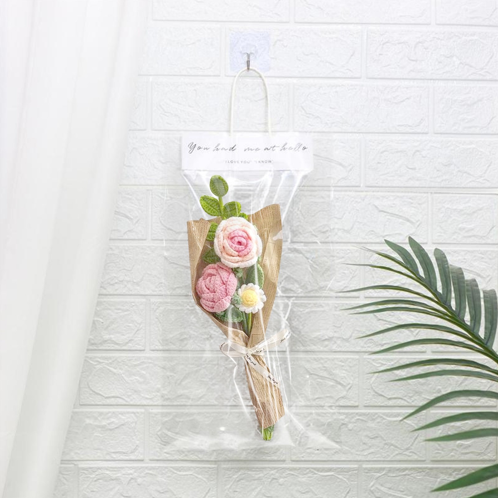 Knitting Flower Artificial Flower for Anniversary Housewarming Gifts for Mom
