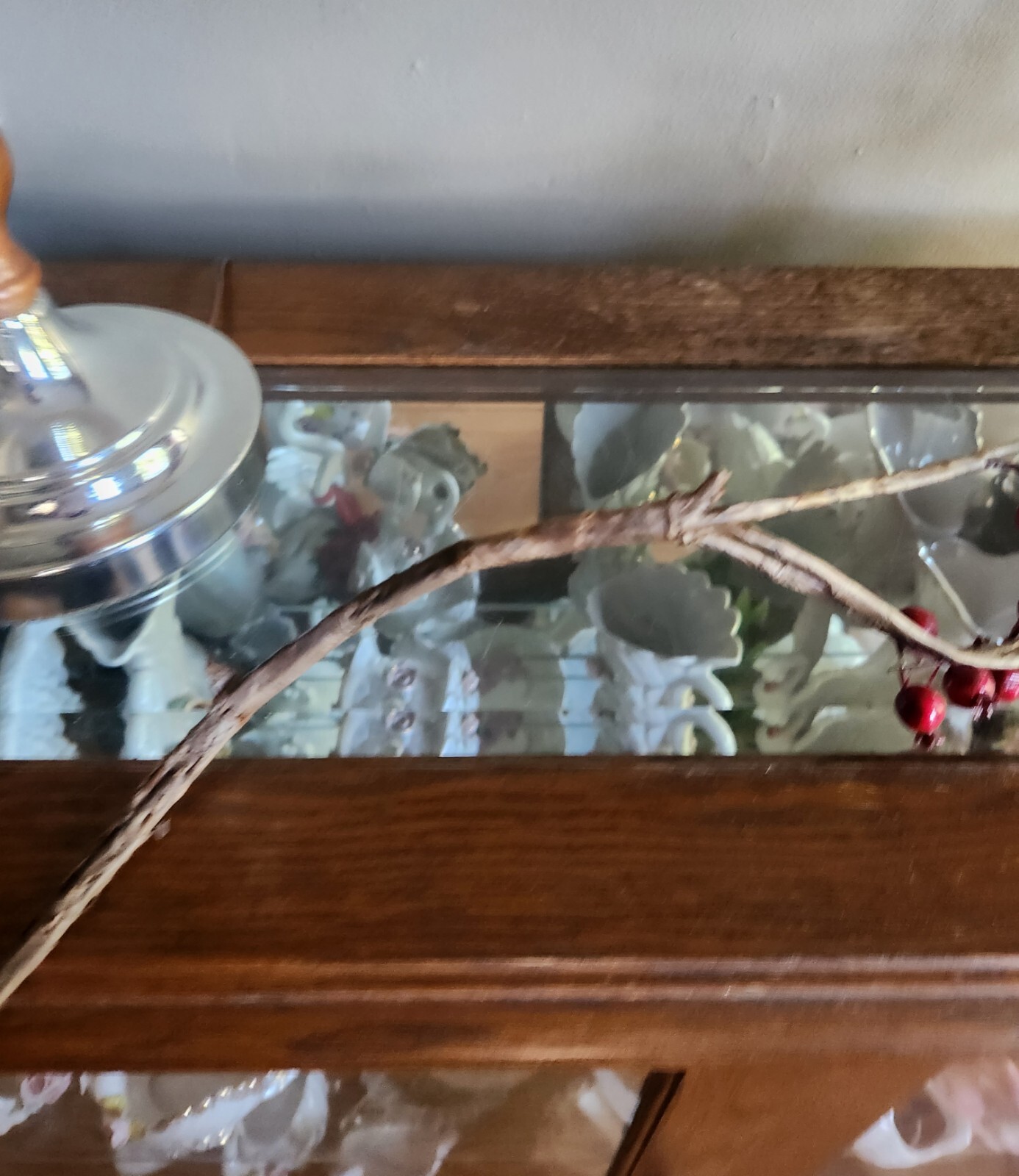 Artificial Red Berry Stem Faux Holiday Christmas Floral Branch Decor