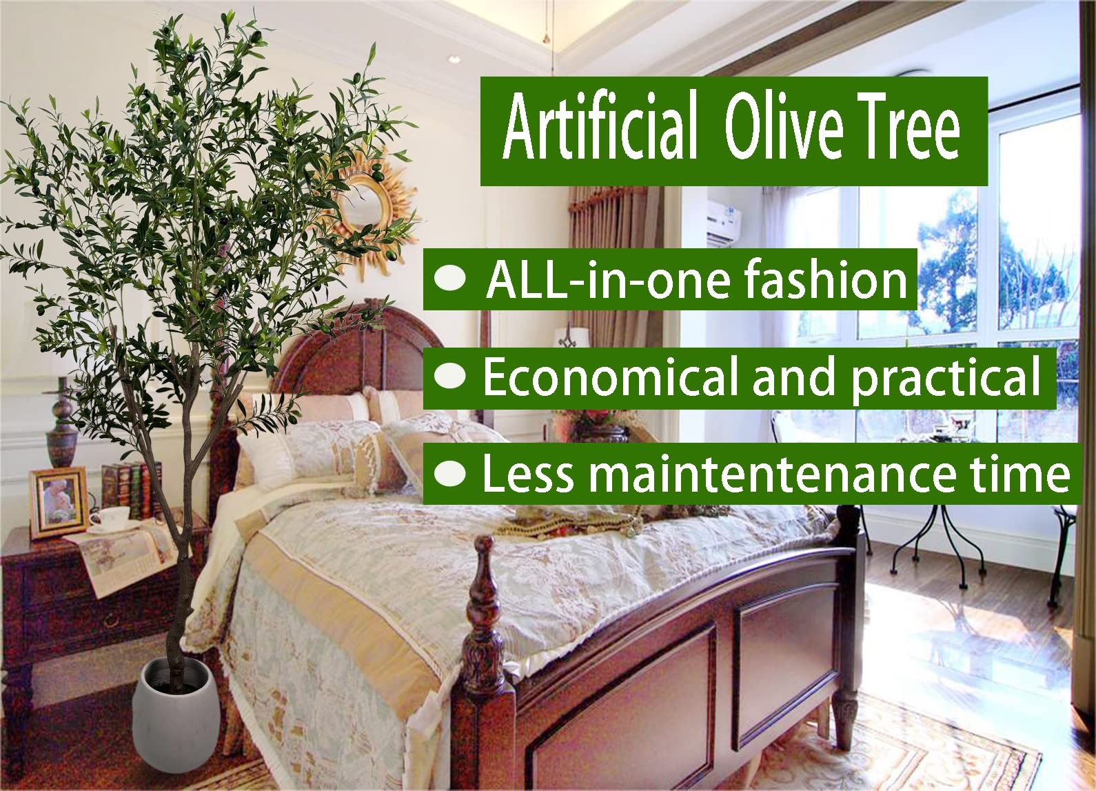 Artificial Olive Tree 7ft(82in,2200+Uv Protection Leaf) Tall,Faux Olive Tree …