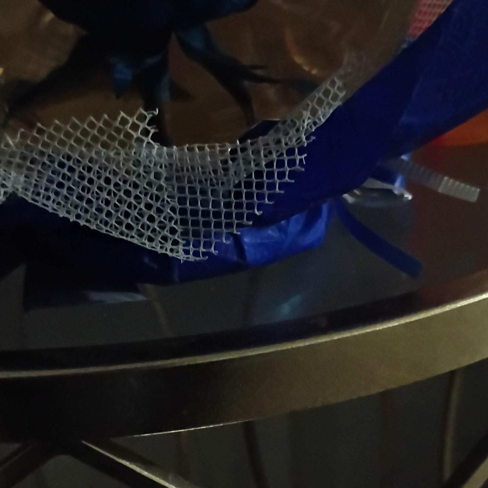 blue rose that doesn’t get old inside a circle glass container