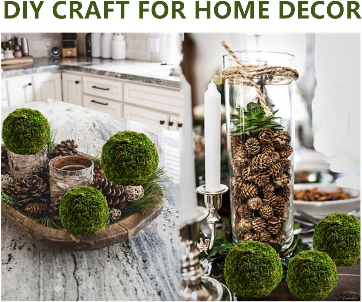 18pc Faux Green Moss Balls 6pc 3 2 and 12pc 2 for Centerpiece Bowls