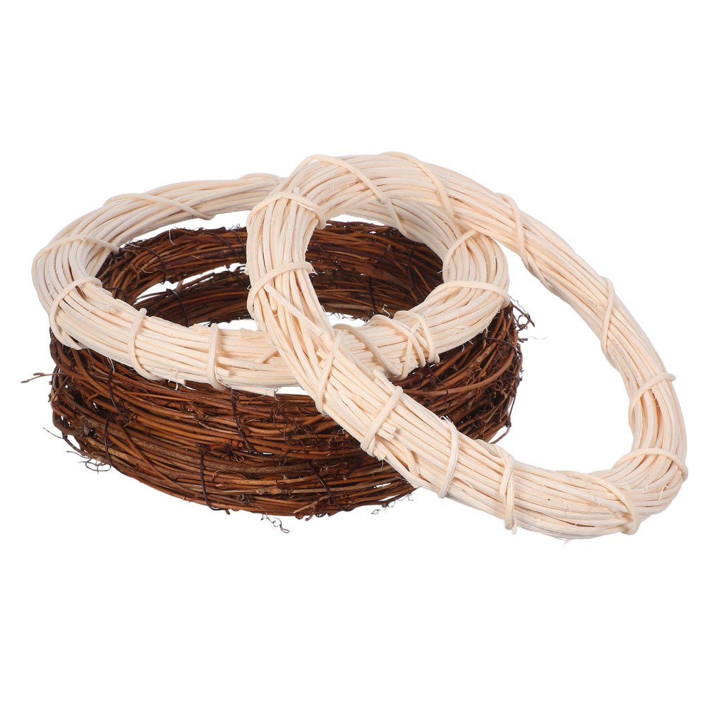 4pcs Natural Grapevine Wreath: 7.86″ Hand-Woven Vine Branch Wreaths for DIY