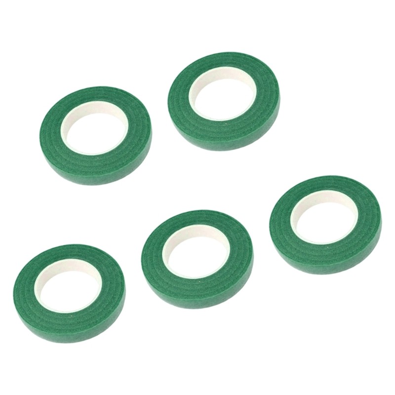 5 Rolls Artificial Flower Stem Wrap Tape for Arrangements and Decorating
