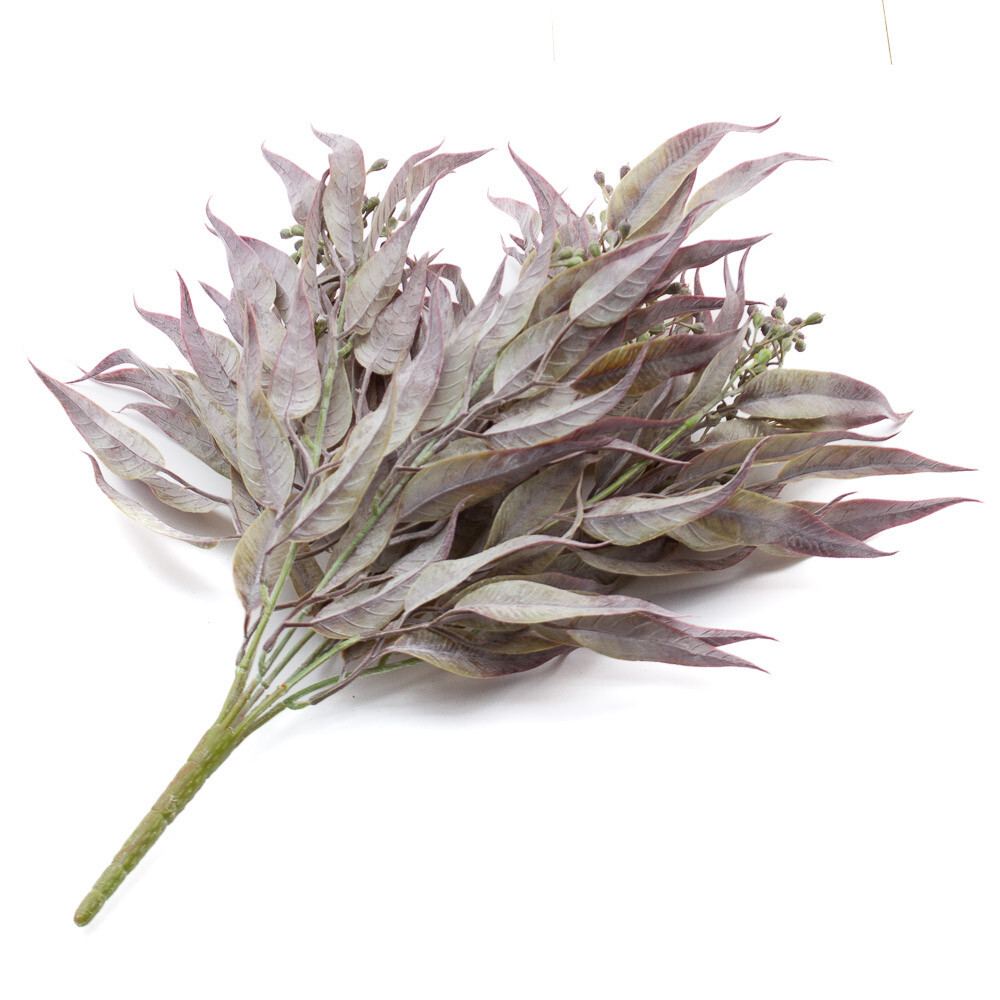 Artificial Dusty Purple Seeded Eucalyptus 14″ Indoor / Outdoor Bush